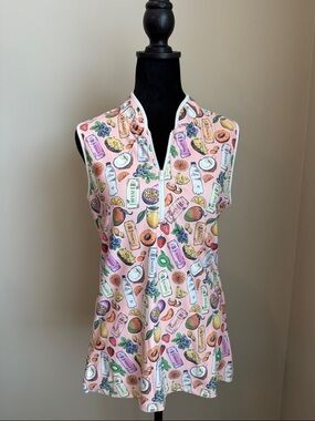 Smith & Quinn Custom Kennedy Sleeveless 1/4 zip Top sz M